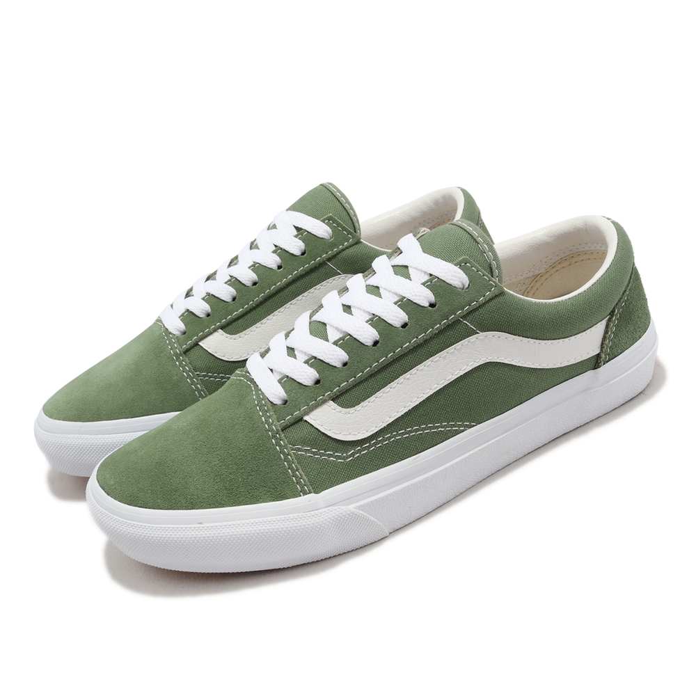 Vans 休閒鞋 V36CF Bloom Old Skool 男女鞋 抹茶綠 森林綠 白 麂皮 情侶鞋 6116390002