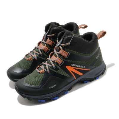 Merrell 戶外鞋 MQM Flex 2 Mid GTX 男鞋 登山 越野 耐磨抓地 中筒 防潑水 黑 橘 ML035281