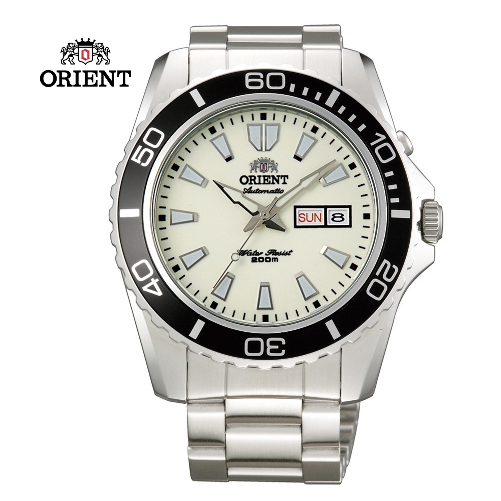 ORIENT 東方錶 WATER RESISTANT系列200m潛水錶-黑色/44.5mm