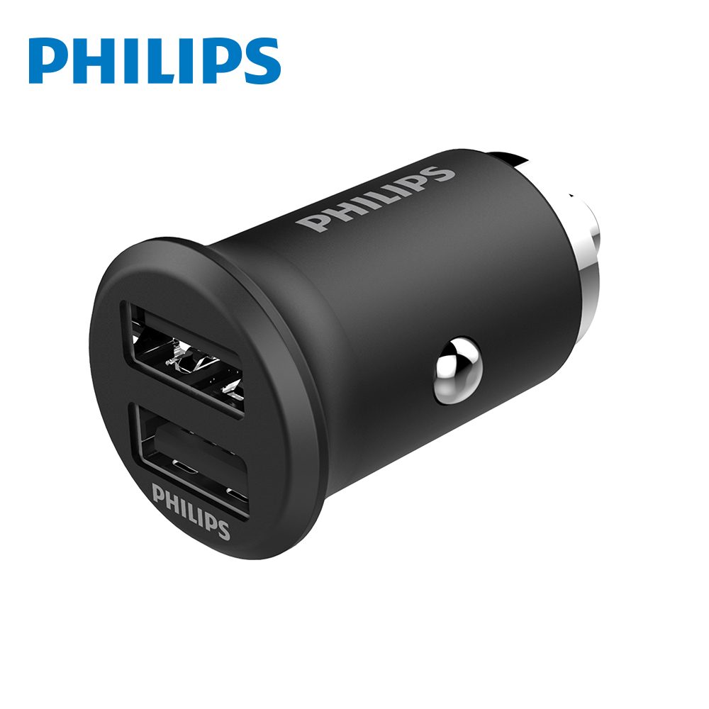 【Philips 飛利浦】全金屬迷你車充 DLP3520N