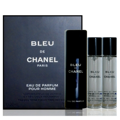 Chanel Bleu De Chanel 藍色男性香精20ml x 3 行動攜帶版| CHANEL 