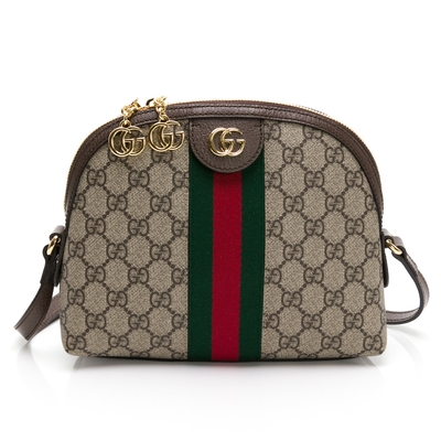 【GUCCI 古馳】 GUCCI GG Ophidia Supreme 綠紅綠貝殼包 [棕色]