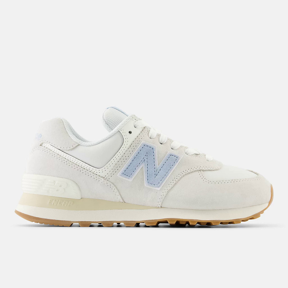 New Balance [WL574QA2] 女 休閒鞋 運動 經典 復古 B楦 NB 574 緩震 麂皮 淺灰白 淺藍