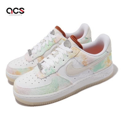 Nike Wmns Air Force 1 07 LX 女鞋 白 變形蟲 扎染 渲染 AF1 FJ7739-101