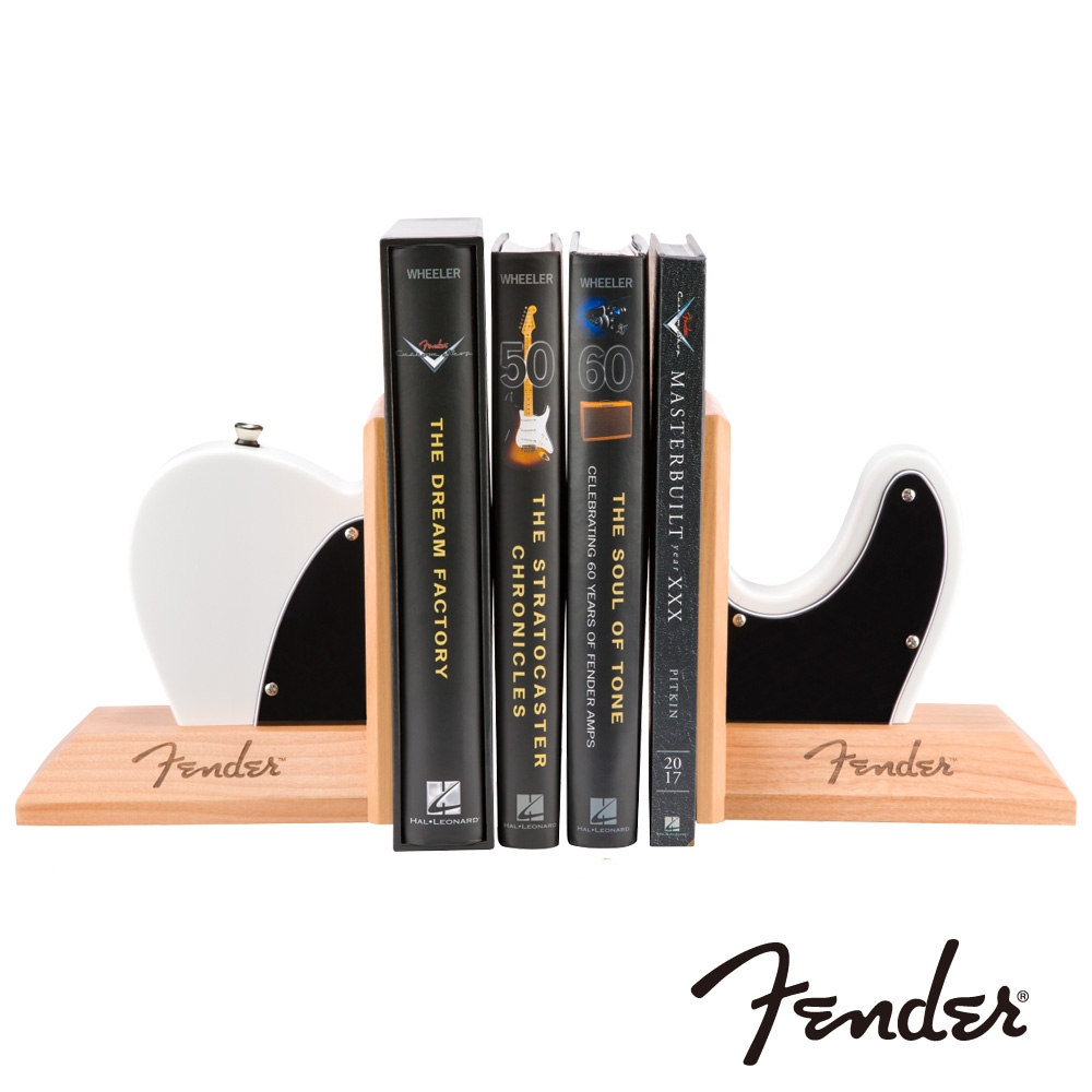 Fender TELE BODY BOOKENDS 書架/書擋 白