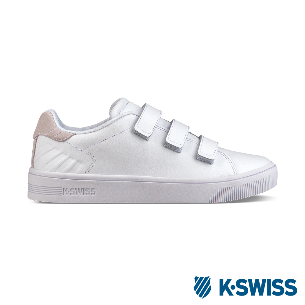 K-Swiss Court SC Strap休閒運動鞋-女-白/灰