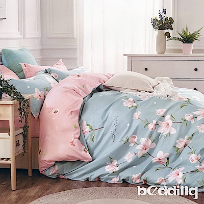 BEDDING-100%棉6尺加大雙人薄式床包三件組-情迷花海-蘭