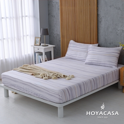 HOYACASA 60支天絲枕套床包三件組- 湮波(雙人)