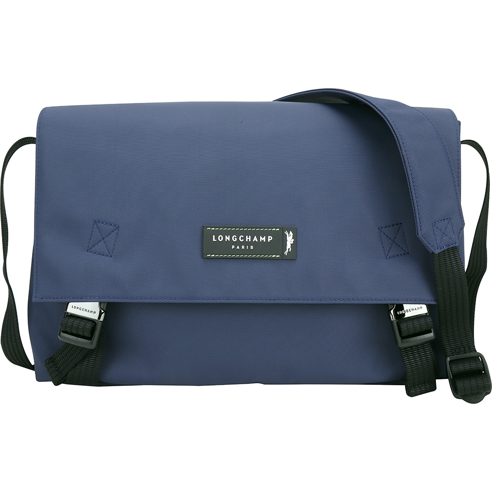 LONGCHAMP Le pliage Energy L 再生帆布翻蓋郵差包(海軍藍)