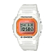 CASIO卡西歐 G-SHOCK 透白x橘紅金屬 半透明系列 DW-5600LS-7_42.8mm product thumbnail 1