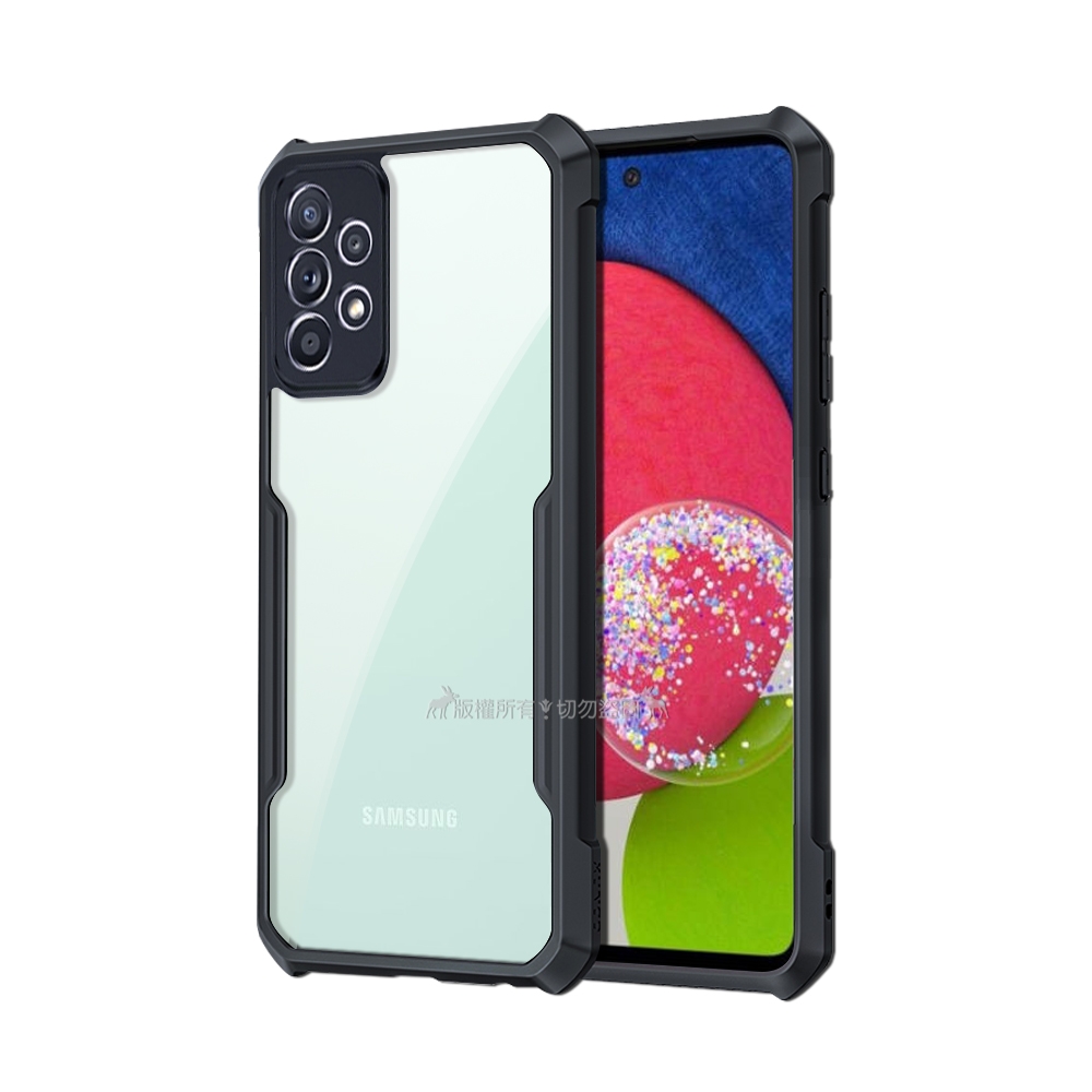 XUNDD 軍事防摔 三星 Samsung Galaxy A52s / A52 5G 鏡頭全包覆 清透保護殼 手機殼(夜幕黑)