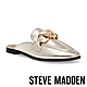STEVE MADDEN-CALLY 真皮粗鍊平底穆勒鞋-金色 product thumbnail 1