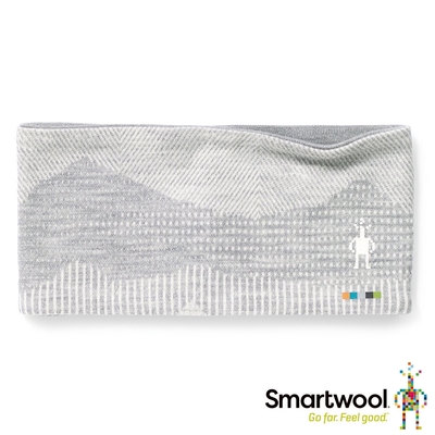 官方直營 Smartwool Thermal 美麗諾羊毛雙面兩用印花頭套 淺灰山紋 美麗諾羊毛 保暖 頭巾 吸濕排汗