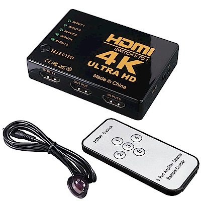 伽利略 HDMI 1.4b 4K2K 影音切換器 5進1出 + 遙控器