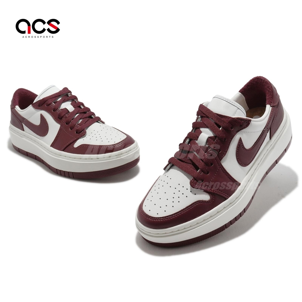 Nike 休閒鞋Air Jordan 1 Elevate Low 白酒紅女鞋厚底增高1代AJ1