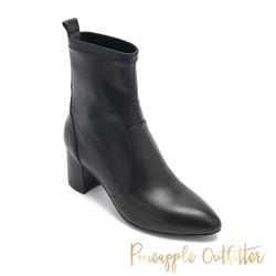 Pineapple Outfitter-BLENDA 真皮拼接中跟短套靴-黑色