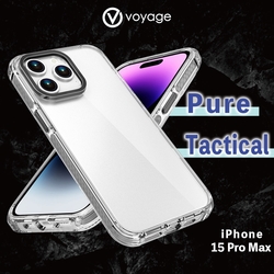 VOYAGE 超軍規防摔保護殼-Pure Tactical 黑-iPhone 15 Pro Max (6.7 )