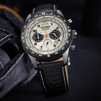 CITIZEN星辰 Chronograph系列 光動能 時尚計時腕錶 母親節 禮物 43mm/CA4559-13A