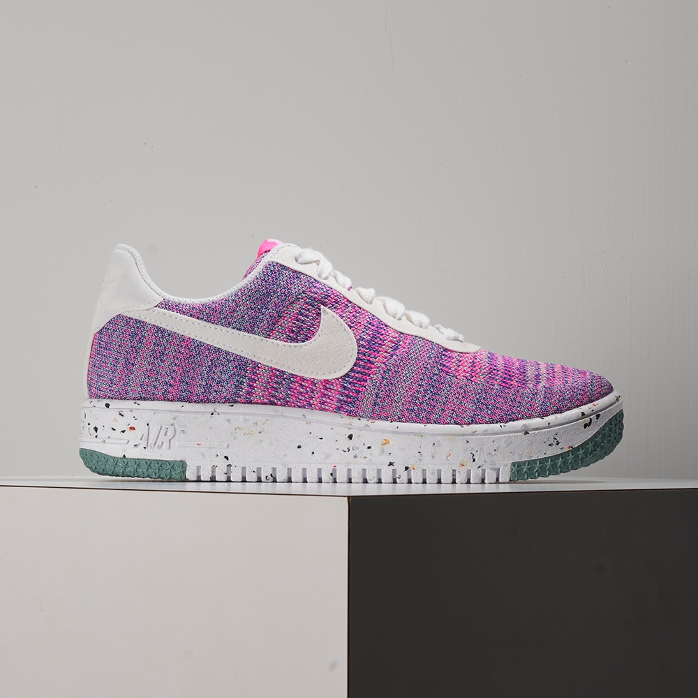 Nike Air Force 1 Crater Flyknit WMNS 女鞋粉紫色針織休閒鞋DC7273