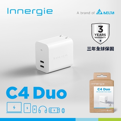 台達 Innergie C4 Duo (摺疊版) 萬用充電器