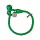 展示品BV BOTTEGA VENETA銀字吊牌LOGO純手工編織設計小羊皮扣式手環(草綠) product thumbnail 1