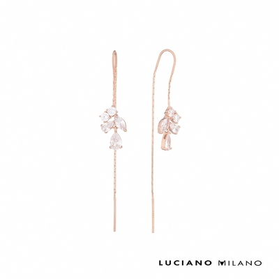 LUCIANO MILANO 花戀 純銀耳環(玫瑰金)