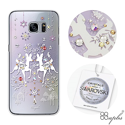 apbs Samsung Galaxy S7edge 施華洛世奇彩鑽手機殼-斑比透紫