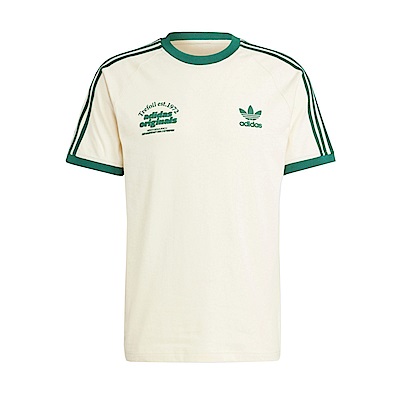 Adidas GRF Tee [IU0217] 男 短袖 上衣 T恤 運動 休閒 經典 三葉草 修身 棉質 舒適 米綠