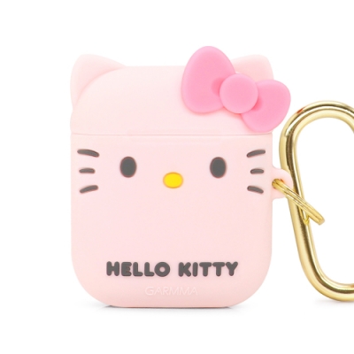 GARMMA Hello Kitty AirPods 1&2代藍牙耳機盒保護套 甜蜜粉