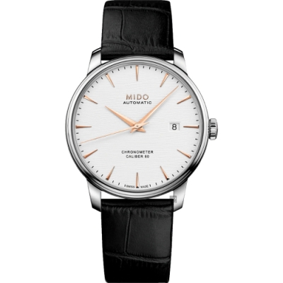 MIDO 美度 官方授權 Baroncelli 永恆矽游絲天文台認證機械錶 送禮推薦-40mm M0274081603100