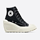 CONVERSE CHUCK 70 DE LUXE WEDGE HI 高筒 休閒鞋 厚底鞋 女鞋 黑色-A06478C product thumbnail 1