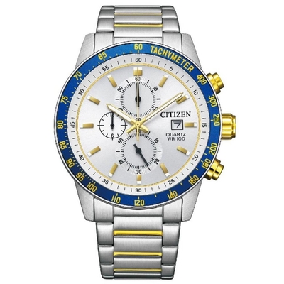 CITIZEN 星辰 限量賽車三眼計時手錶-男錶(AN3686-53A)44mm