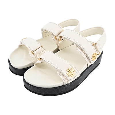 TORY BURCH KIRA SPORT魔鬼氈休閒涼鞋-象牙白