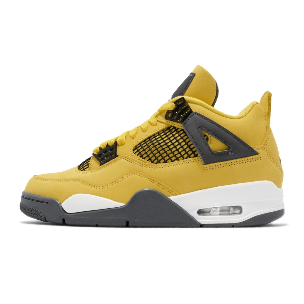 Nike 籃球鞋Air Jordan 4 Retro 男鞋經典款喬丹4代復刻氣墊避震閃電黃