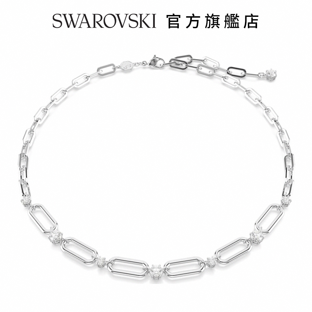 SWAROVSKI 施華洛世奇 Constella 項鏈, 白色, 鍍白金色