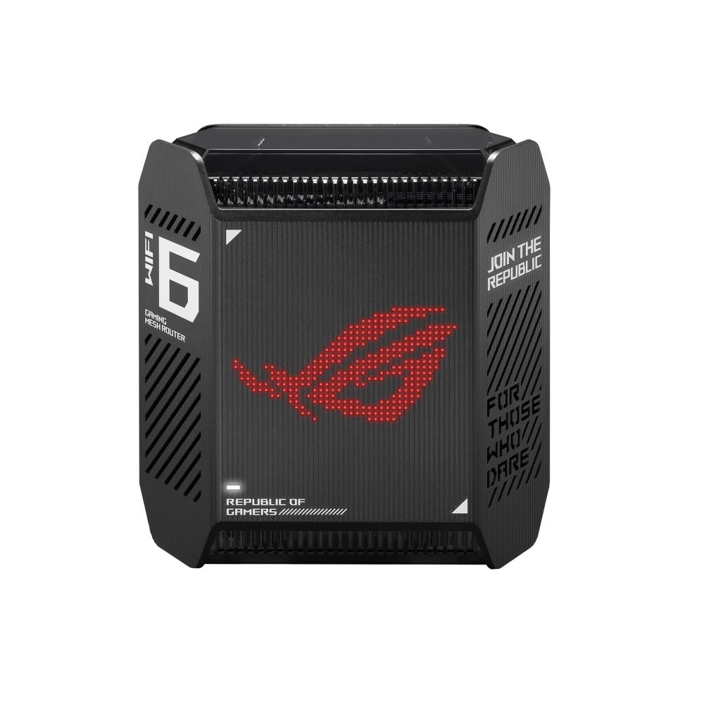 ASUS 華碩 ROG RAPTURE GT6 單入組 AX10000 Mesh 三頻全屋網狀 WiFi 6 無線路由器(分享器)(黑色)