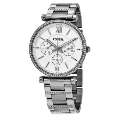 FOSSIL 吻鑽溫柔甜蜜手錶(ES4541)-白/38mm