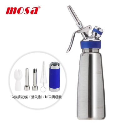 MOSA 不鏽鋼奶油槍/奶油發泡器0.5L(附贈10顆氣彈) MOSA-CSS2