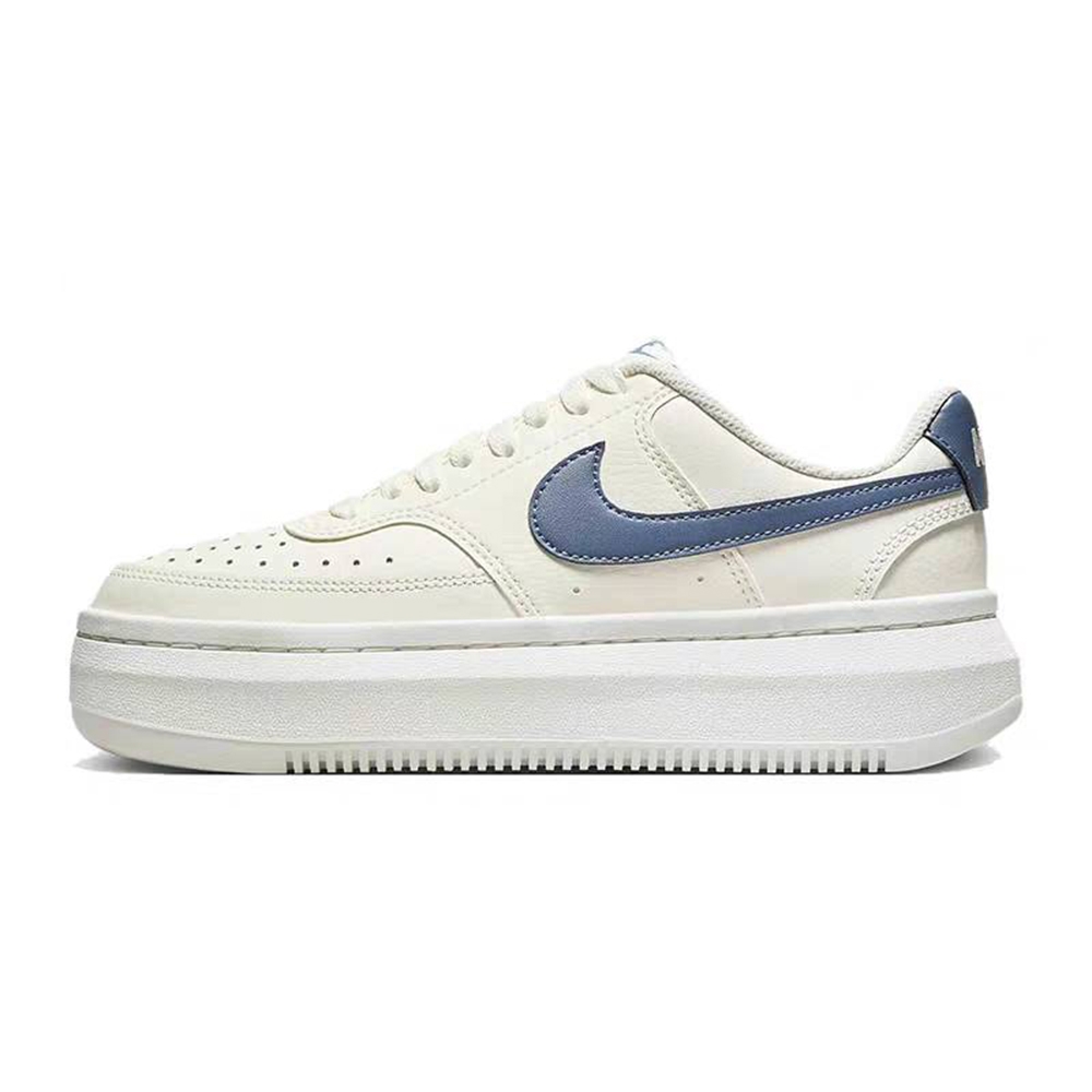 Nike Court Vision 1 Alta 奶油米藍鋸齒厚底休閒鞋女鞋DM0113-102