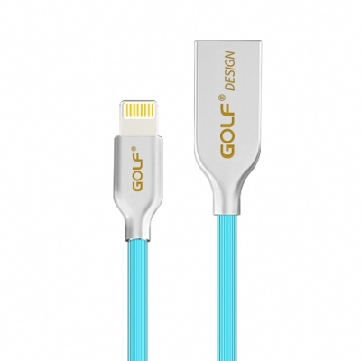 GOLF USB 2.0 轉 Apple 8Pin 鋅合金接頭多彩細線(1M)