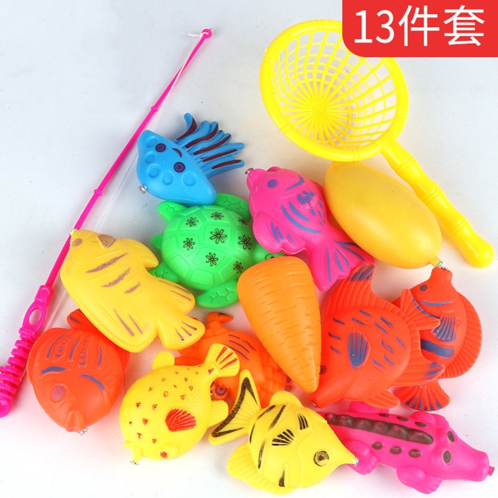 Baby童衣 13件組磁性釣魚玩具 撈魚玩水玩具 兒童玩具 戲水玩具 11344