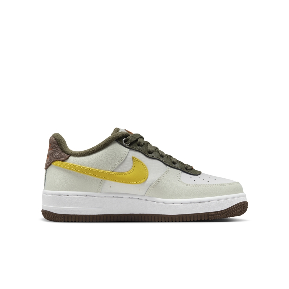 NIKE AIR FORCE 1 LV8 (GS) 男女大童休閒鞋-白黃棕-FV3647171 | NIKE