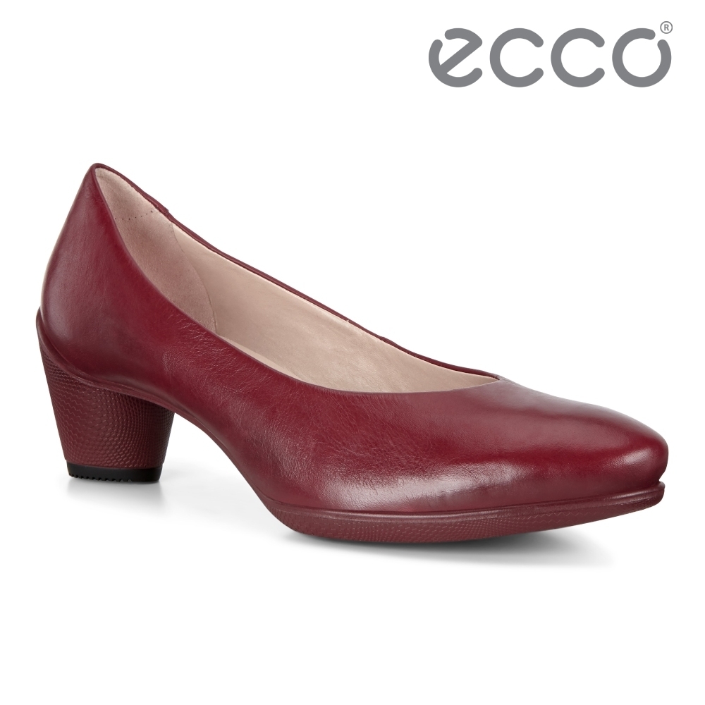 ECCO SCULPTURED 45 優雅正式中低跟鞋 女鞋 深酒红