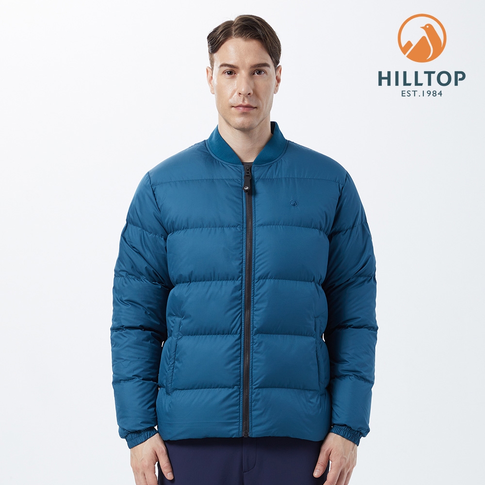 Hilltop 山頂鳥 Weather-pro 男款超潑水保暖蓄熱羽絨夾克 PF24XME7 藍