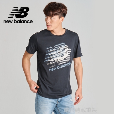 [New Balance]DRY運動短袖上衣_男性_黑色_MT11071BKW