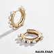 美國 BaubleBar 迷你復古珍珠鍍18K金耳圈 Sienna 18k Gold Vermeil Pearl Huggie Hoops product thumbnail 1