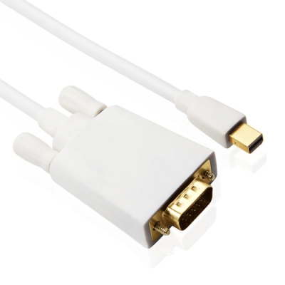 鍍金 Mini DisplayPort(公) to VGA(公) 轉換線1.8米