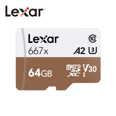 Lexar Professional 667x microSD UHS-I 記憶卡 64G