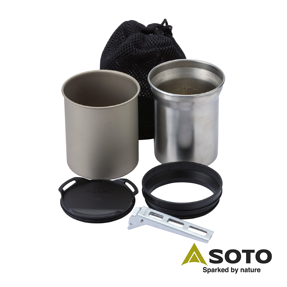 SOTO 鈦杯/不鏽鋼杯組SOD-520