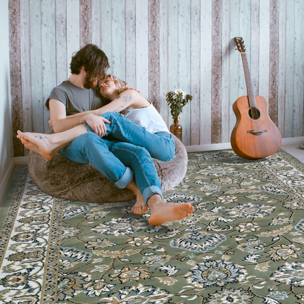 范登伯格 - Ferrera 埃及風情地毯 - 鏡綠 (160x235cm)